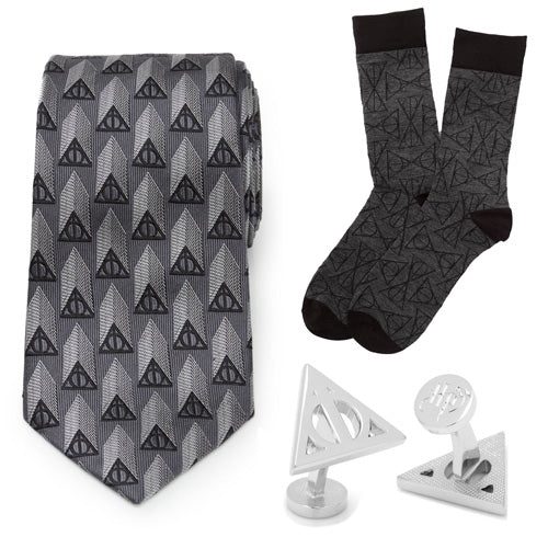 Deathly Hallows Gray Necktie Gift Set