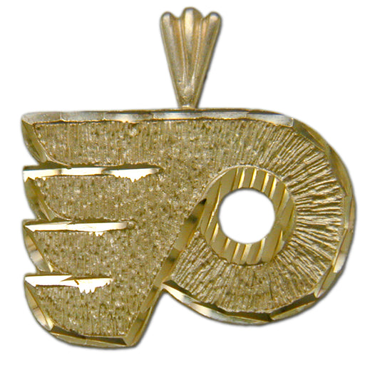 Philadelphia Flyers P Logo 14 kt Gold Medium Pendant