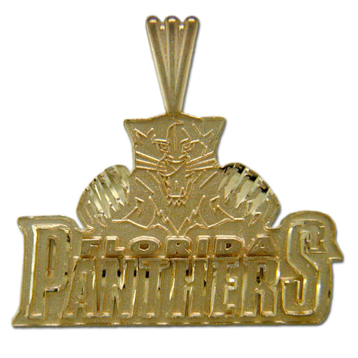 Florida Panthers Logo Large 14 kt Gold Pendant