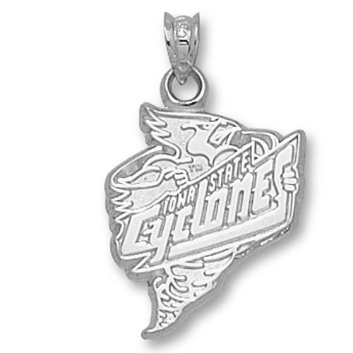 Iowa State Universityt Cardinal w/Cyclones Silver Pendant