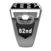 82nd Airborne Division Championship Style Type I Silver Ring - Left side