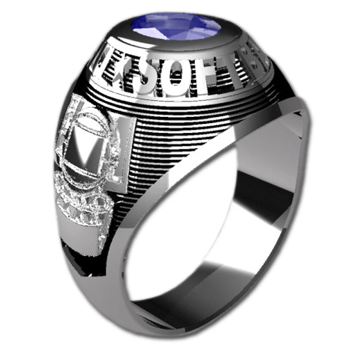 Sterling Silver Ladies Traditional Championship Ring