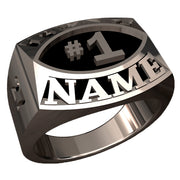 Sterling Silver Contemporary Style Championship Ring