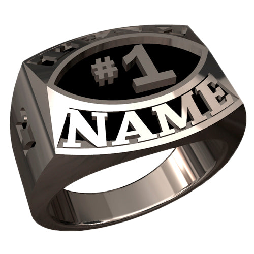 Sterling Silver Contemporary Style Championship Ring