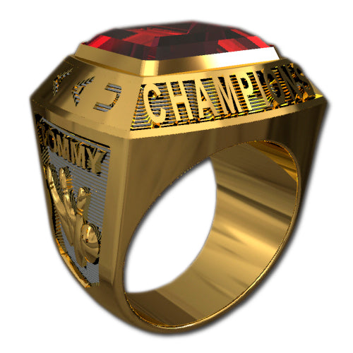 Goldtone Mens Championship Ring - Championship Style I