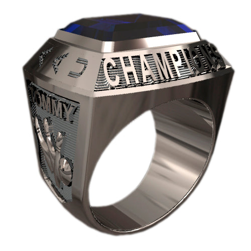 Sterling Silver Mens Championship Ring - Championship Style I