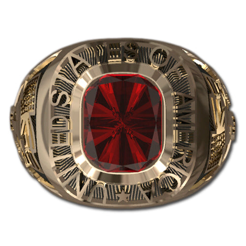 USA Goldtone Ring Top View
