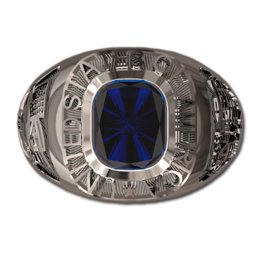 USA Silver Ring Top View