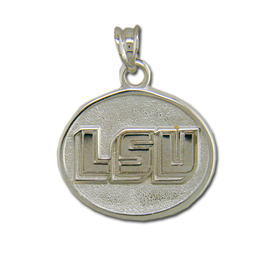 Louisiana State University Round Silver Pendant