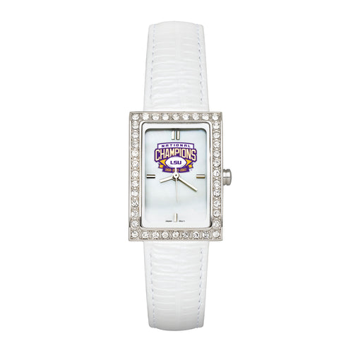 Louisiana State Univ 3X CHAMPIONS Allure Watch White Strap