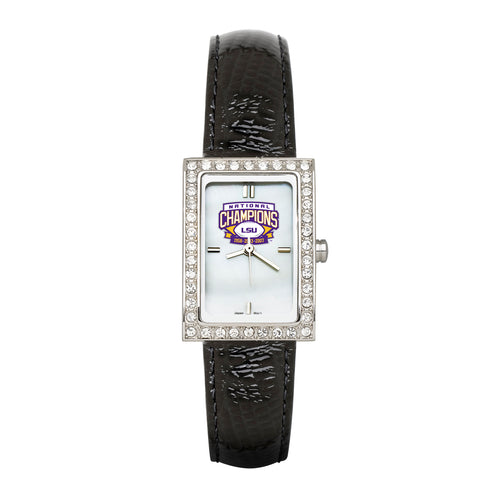 Louisiana State Univ 3X CHAMPIONS Allure Watch Black Strap