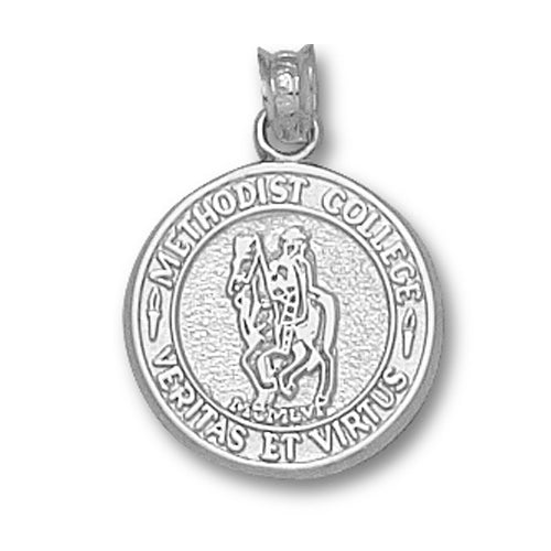Methodist College Seal Silver Pendant