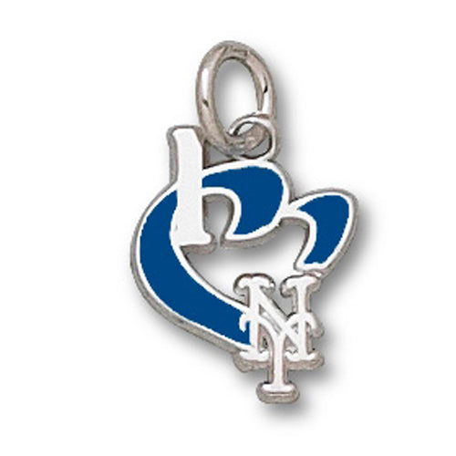 New York Mets I Heart Logo with enamel Pendant