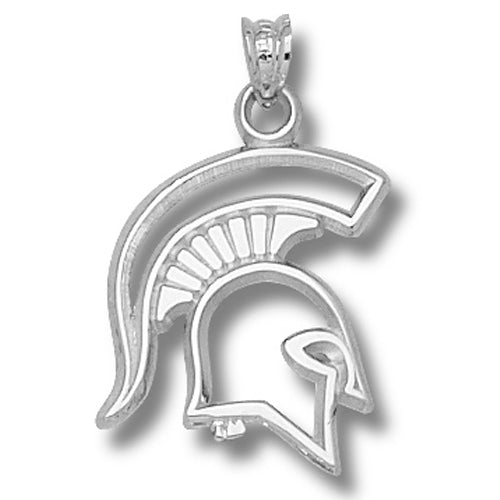 Michigan State University SPARTAN Silver Pendant