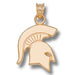 Michigan State University SOLID SPARTAN 14 kt Gold Pendant