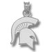 Michigan State University SOLID SPARTAN Silver Pendant