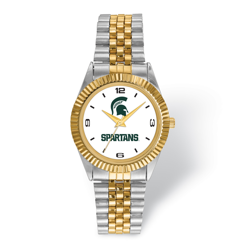 LogoArt Michigan State University Pro Two-tone Gents Watch
