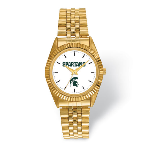 LogoArt Michigan State University Pro Gold-tone Gents Watch