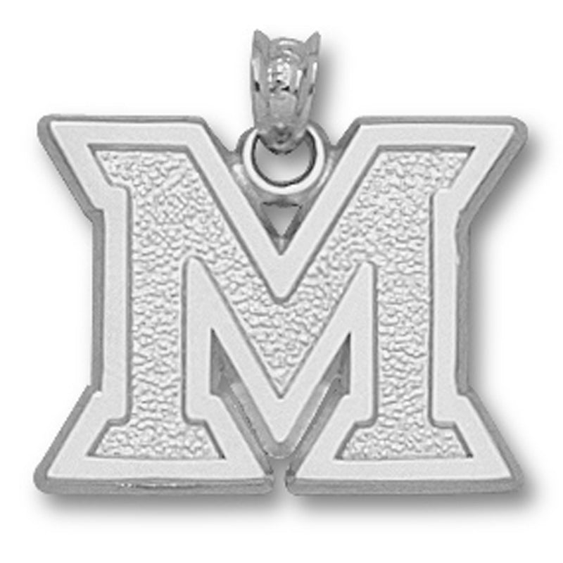 Miami University M Silver Large Pendant