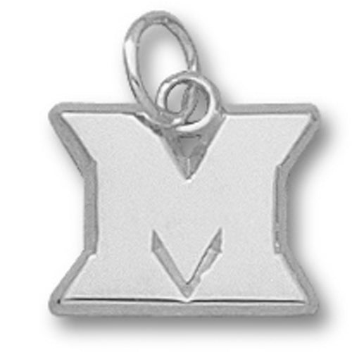 Miami University M Silver Medium Pendant
