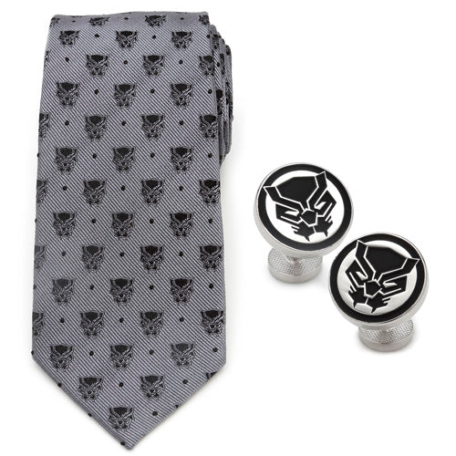 Black Panther Gray Necktie Gift Set