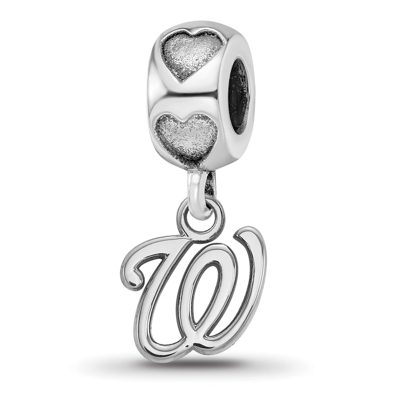  SS LogoArt Washington Nationals W on Heart Bead