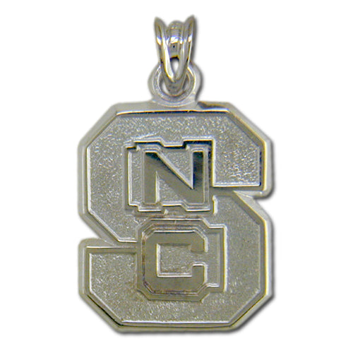 North Carolina State University S NC Silver Pendant