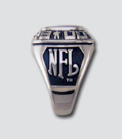 Dallas Cowboys Large Classic Silvertone Ring - Side Panels