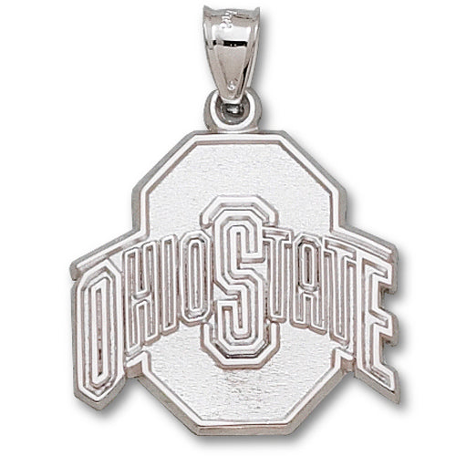 Ohio State University ATHLETIC O Silver Large Pendant