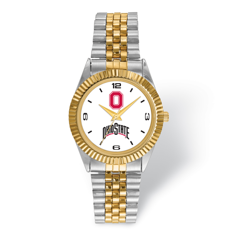 LogoArt Ohio State University Pro Two-tone Gents Watch