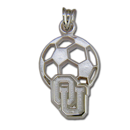 Ohio University OU Soccerball Silver Pendant