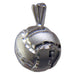 Solid Volleyball Sterling Silver XS Pendant