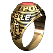 Ladies Traditional Goldtone Police Ring