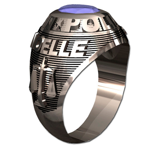 Sterling silver Ladies Traditional Police Ring
