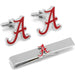 Alabama Crimson Tide Cufflinks and Tie Bar Gift Set