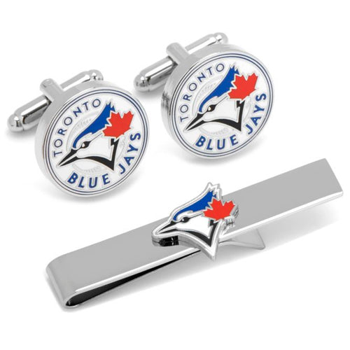 Toronto Blue Jays Cufflinks and Tie Bar Gift Set
