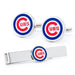 Chicago Cubs Cufflinks and Tie Bar Gift Set