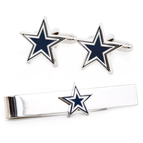 Dallas Cowboys Cufflinks and Tie Bar Gift Set