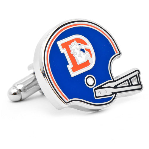 Retro Denver Broncos Helmet Cufflinks