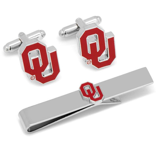 University of Oklahoma Cufflinks and Tie Bar Gift Set