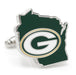 Green Bay Packers State Shaped Cufflinks