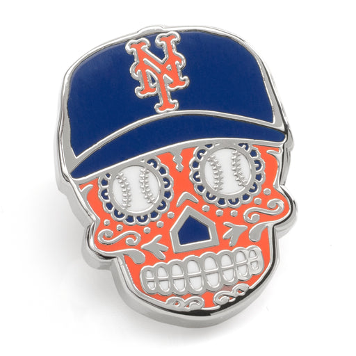 New York Mets Sugar Skull Lapel Pin