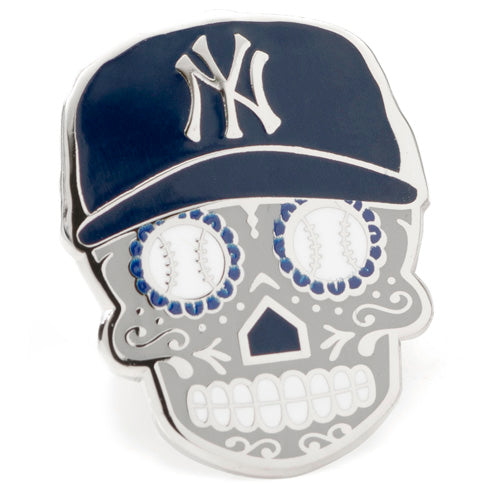 New York Yankees Sugar Skull Lapel Pin