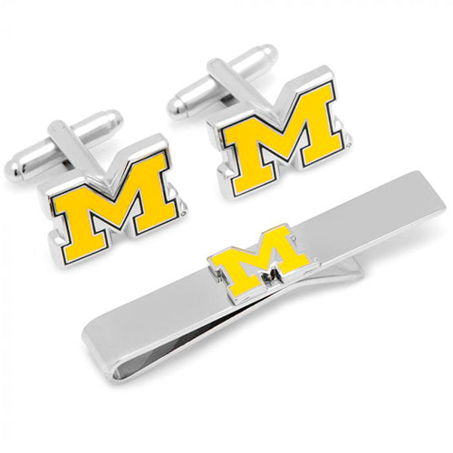 University of Michigan Cufflinks and Tie Bar Gift Set