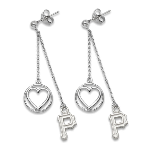 S/S PITTSBURGH PIRATES P 3/8 BELOVED HEART EARRINGS