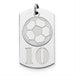 Sterling Silver Personalizable 2-piece Soccer Dogtag Charm