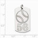 Sterling Silver Personalizable 2-piece Baseball Dogtag Charm