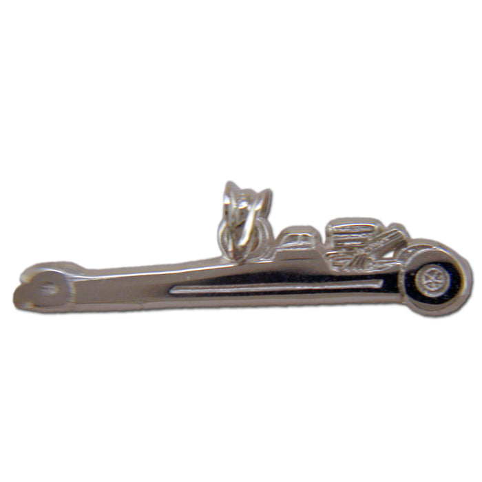 DRAGSTER SIDE VIEW Sterling Silver Pendant