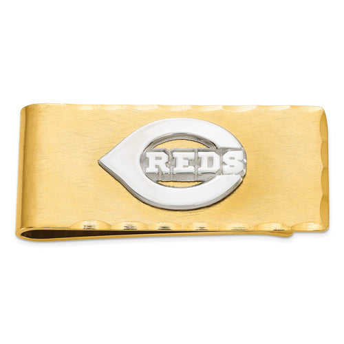 S/S CINCINNATI REDS C REDS POLISHED 5/8 G/P MONEY CLIP