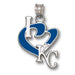 Kansas City Royals I Heart Logo with enamel Large Pendant